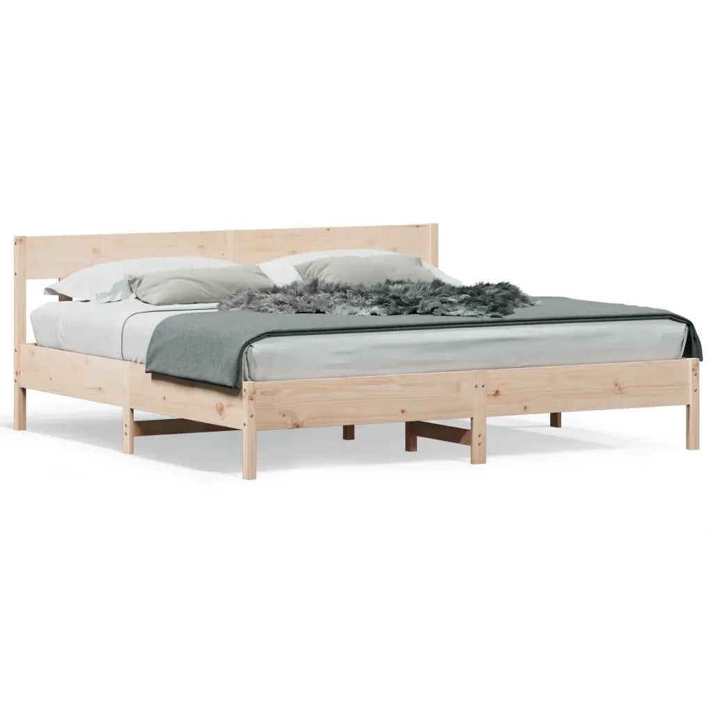 Giroletto senza Materasso 180x200 cm in Legno Massello di Pino 3216203