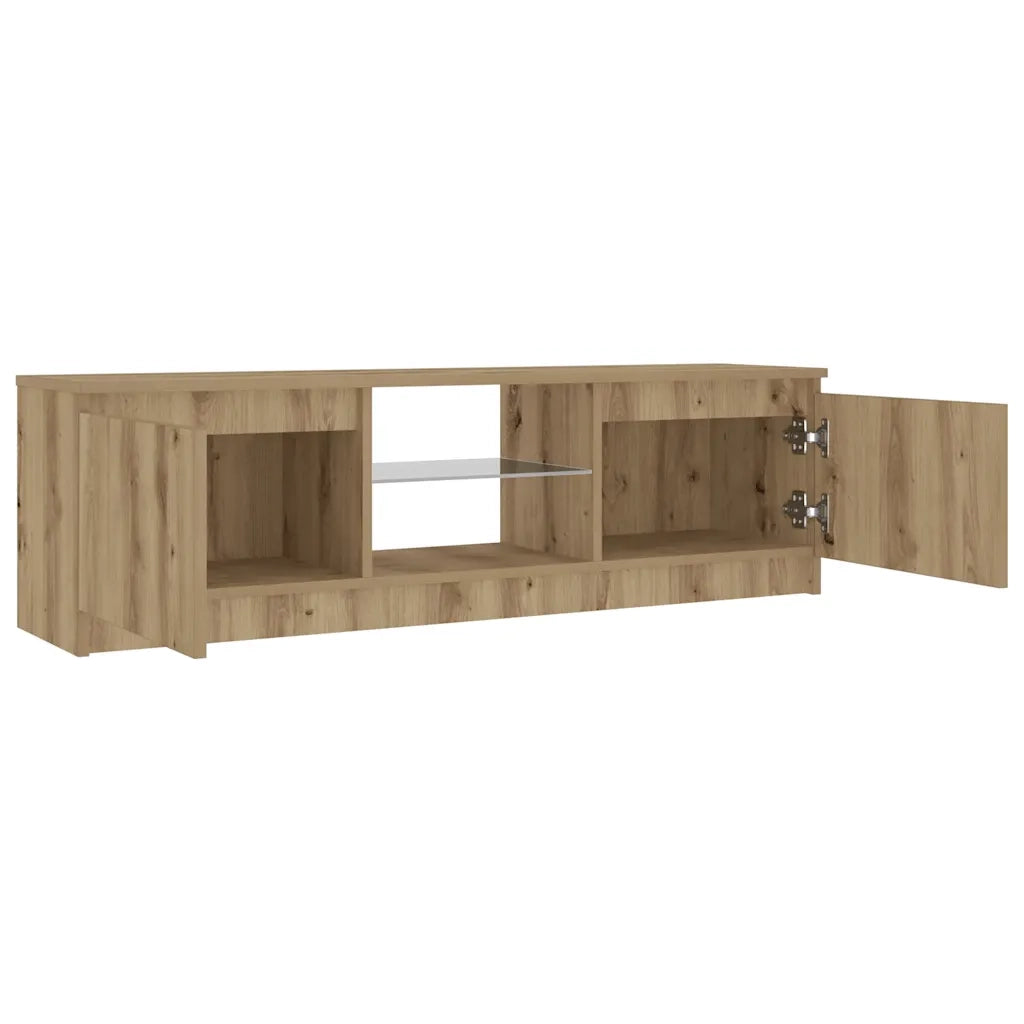 Mobile Porta TV con LED Artigianale 120x30x36 cm Multistrato