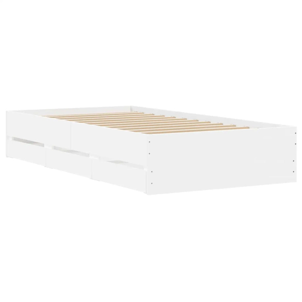 Telaio del letto con storage con cassetto Bianco 80 x 200 cm 3429605