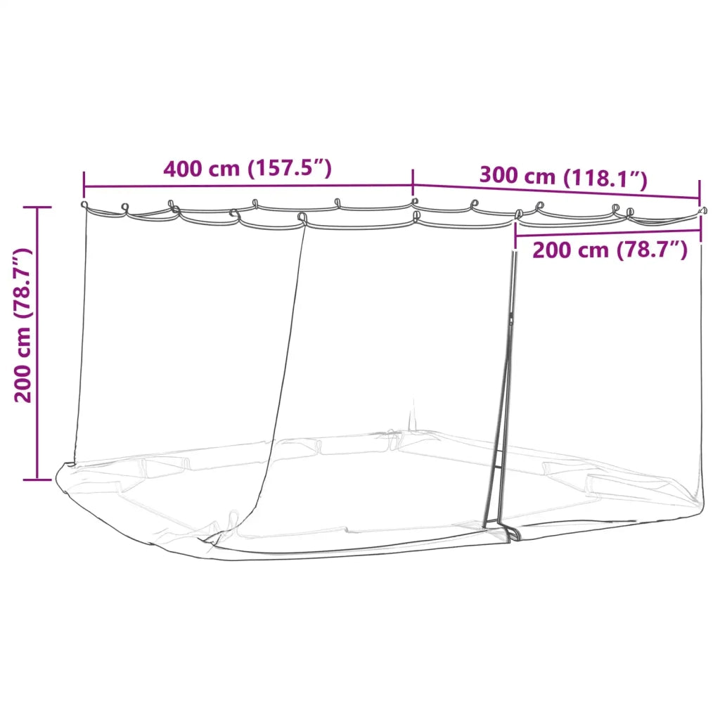 Rete per zanzare per gazebo 220 a maglia 220 mesh Nero 42033545
