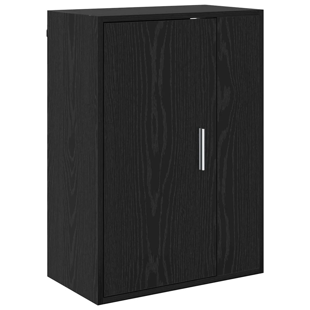 Set mobile TV 4 pz-Set di 4 Credenza per TV Rovere Nero Legno multistrato 360642