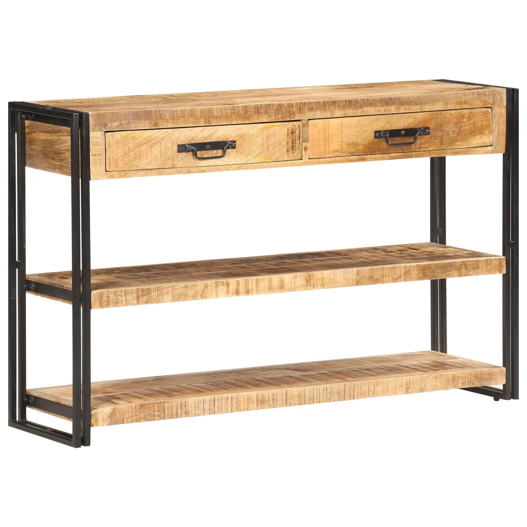 vidaXL Credenza 120x30x75 cm in Legno Massello di Mango Grezzo