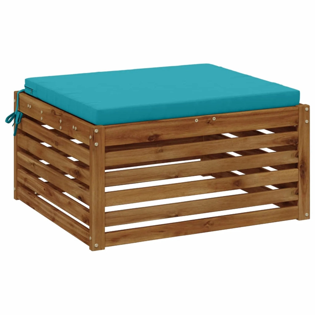 Cuscino per Sedia in Unico Pezzo SOEST 100% Poliestere Turchese 944871
