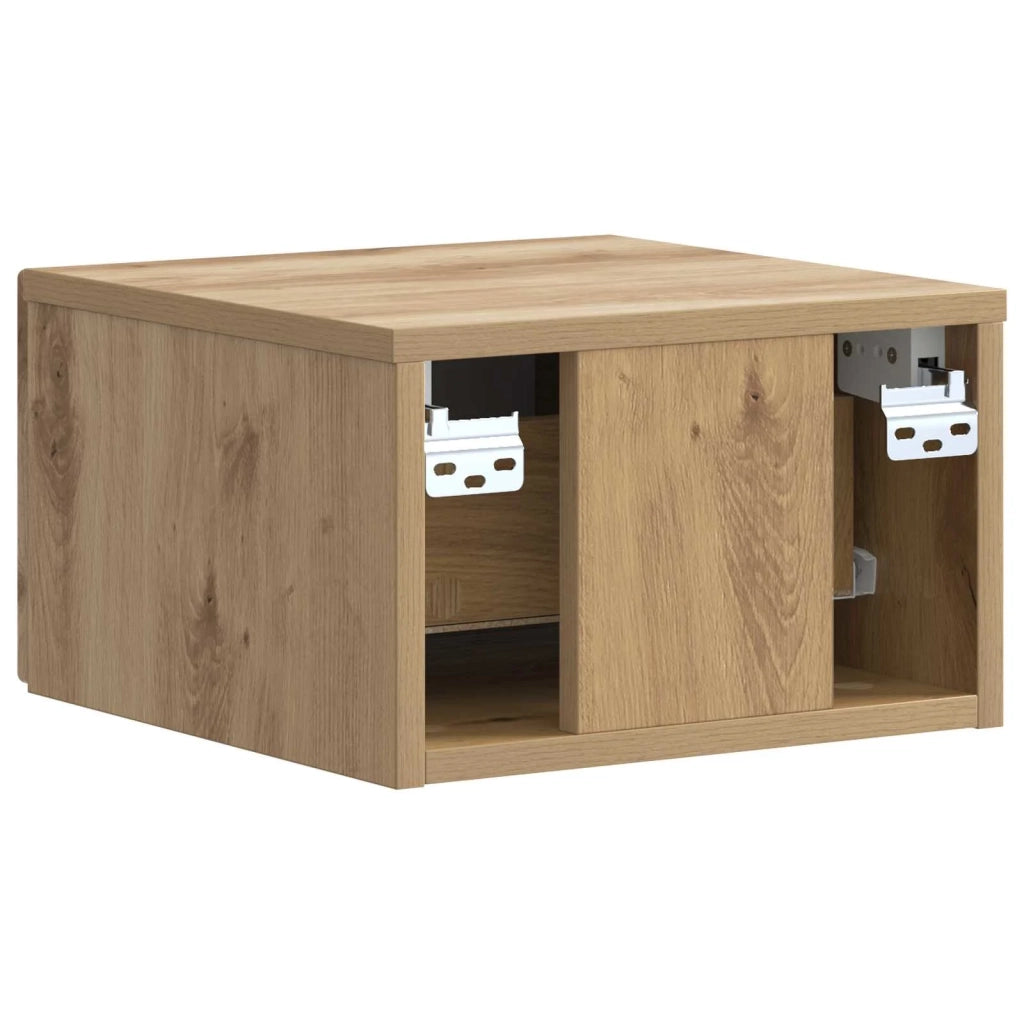 Mobiletto da notte a muro Rovere Artigianale 33 x 34,5 x 20 cm