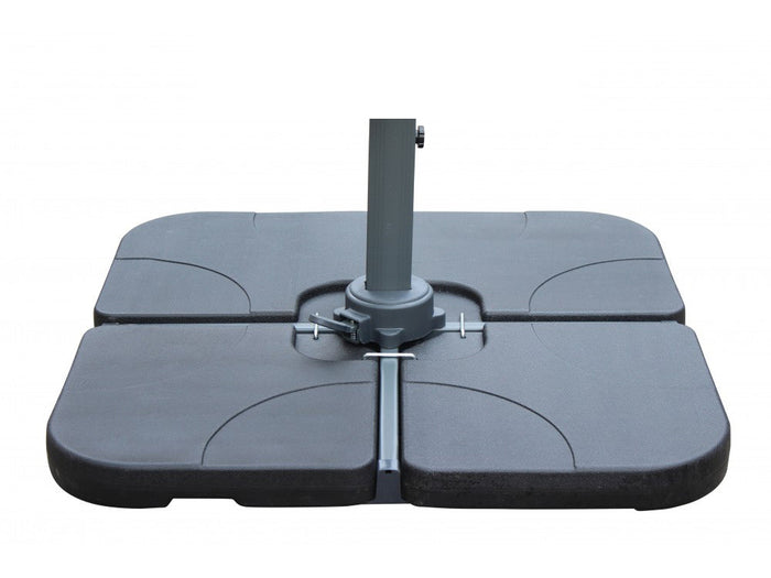 Base per Ombrellone da Giardino Riempibile in Resina Nero