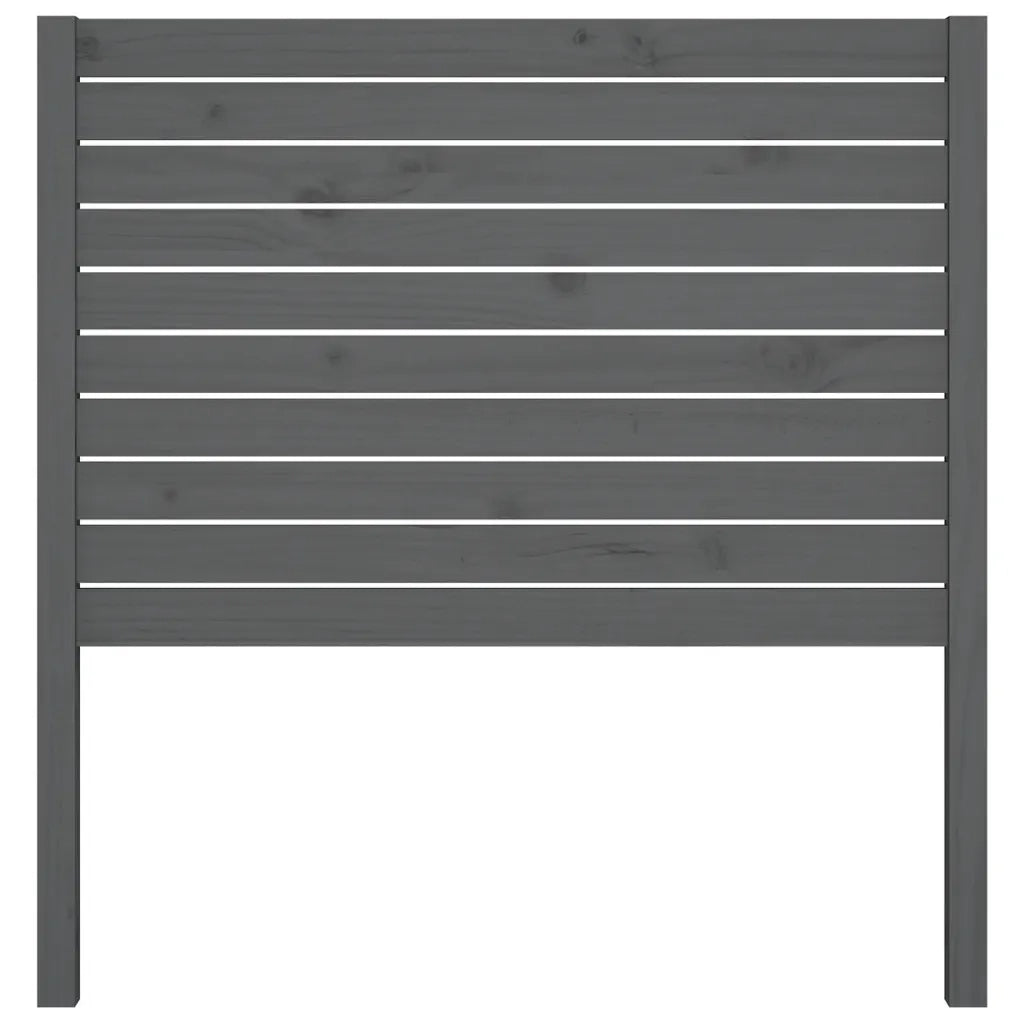 Testiera per Letto Grigia 81x4x100 cm in Legno Massello di Pino
