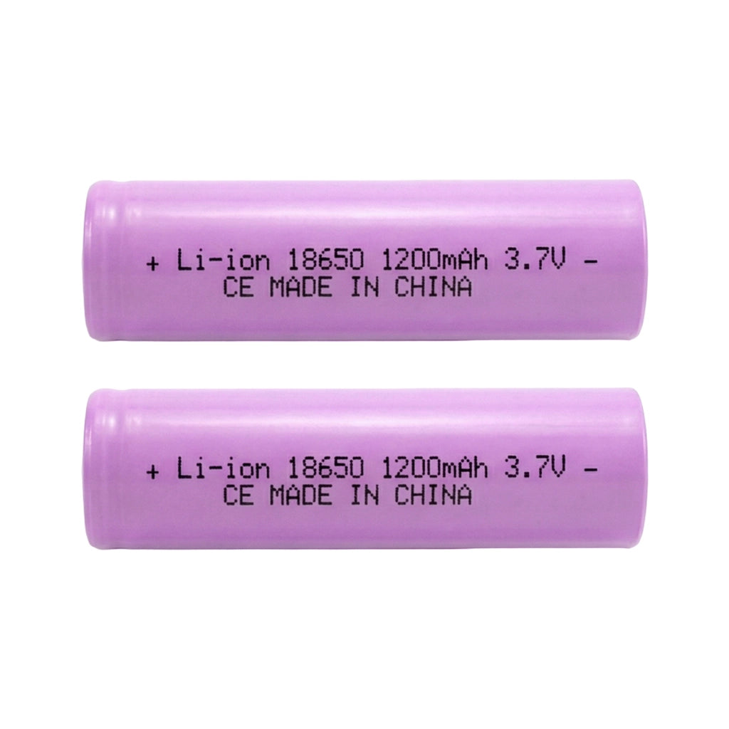 Confezione da 2 Batterie al Litio Ricaricabili 3.7V 1200mAh Compatte Elettroniche Rosa Avizar