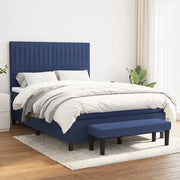 Giroletto a Molle con Materasso Blu 140x200 cm in Tessuto cod mxl 62478