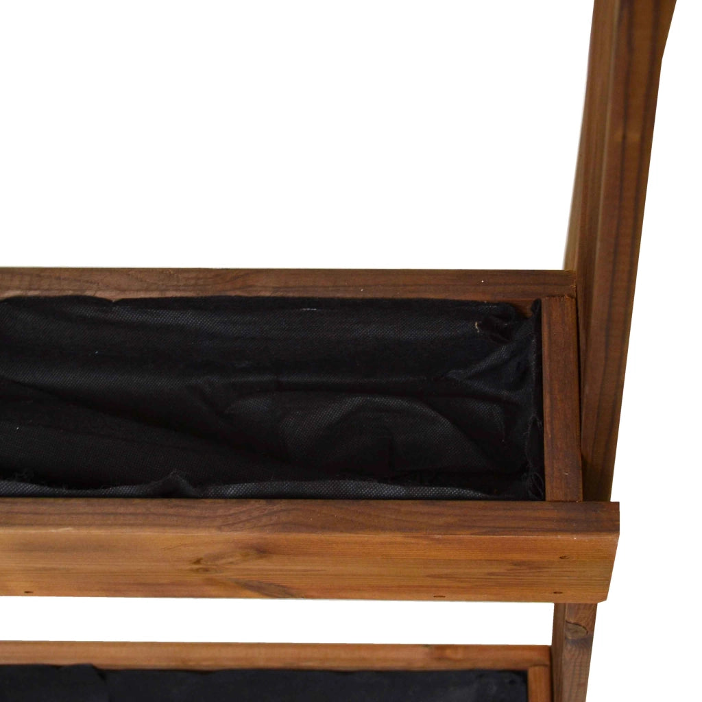 Ortolegno Balcony Inclinato 3 Vasche 71X16,5Xh100 Cm Color Castagno