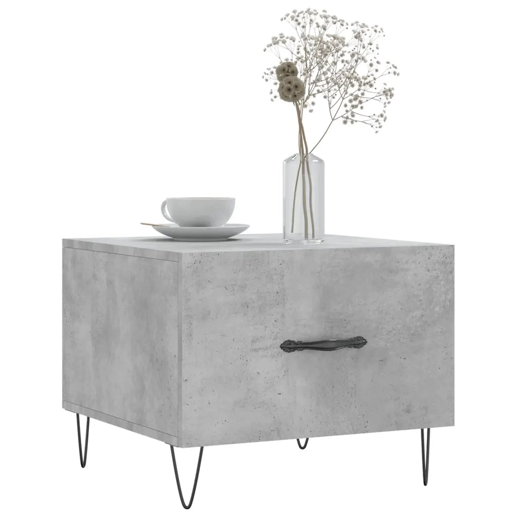 Tavolino salotto | Tavolino da caff¨¨ | Tavolino da Soggiorno Grigio Cemento 50x50x40 cm Legno Multistrato
