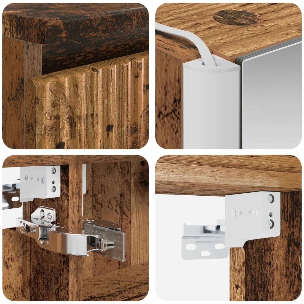 Set di mobili per il bagno 6 pcs Legno antico 3407157