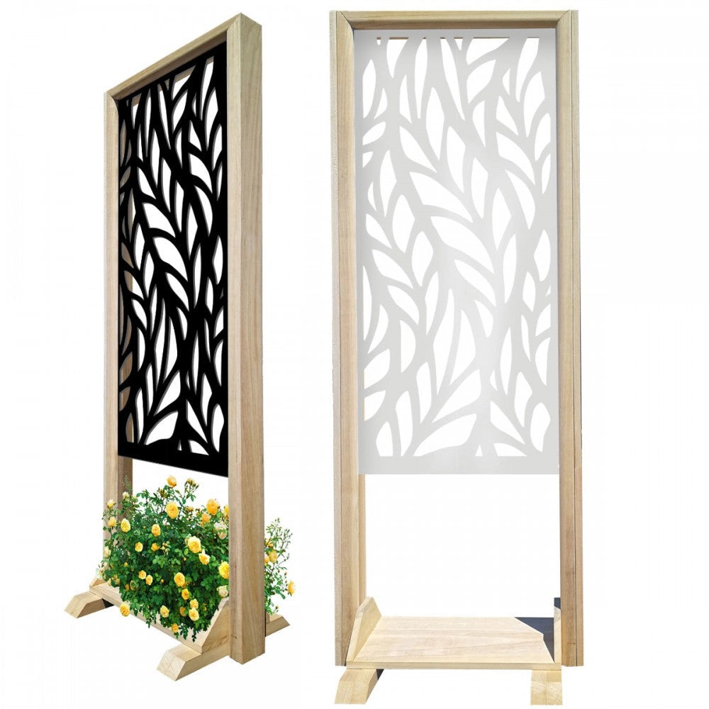 ALGA - Separè - Paravento modulabile - 70x190cm - in Legno e PVC Colore: bianco