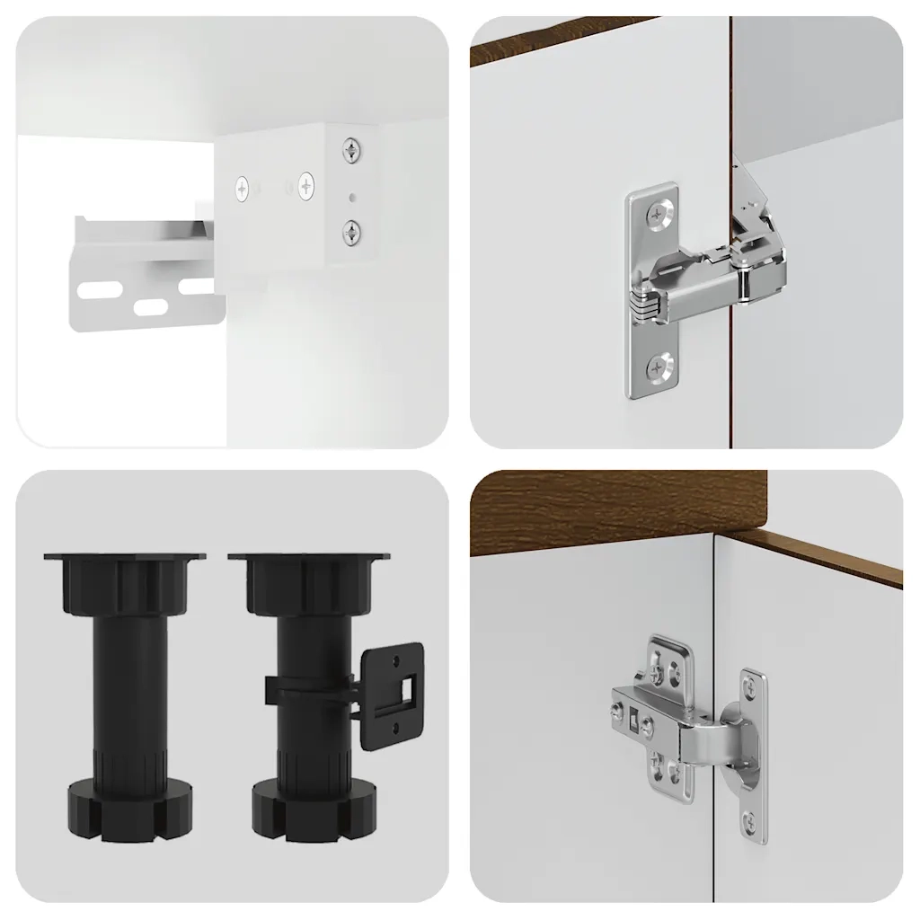 Set Mobili da Cucina 8 pz Kalmar Rovere Marrone in Truciolato 3314848