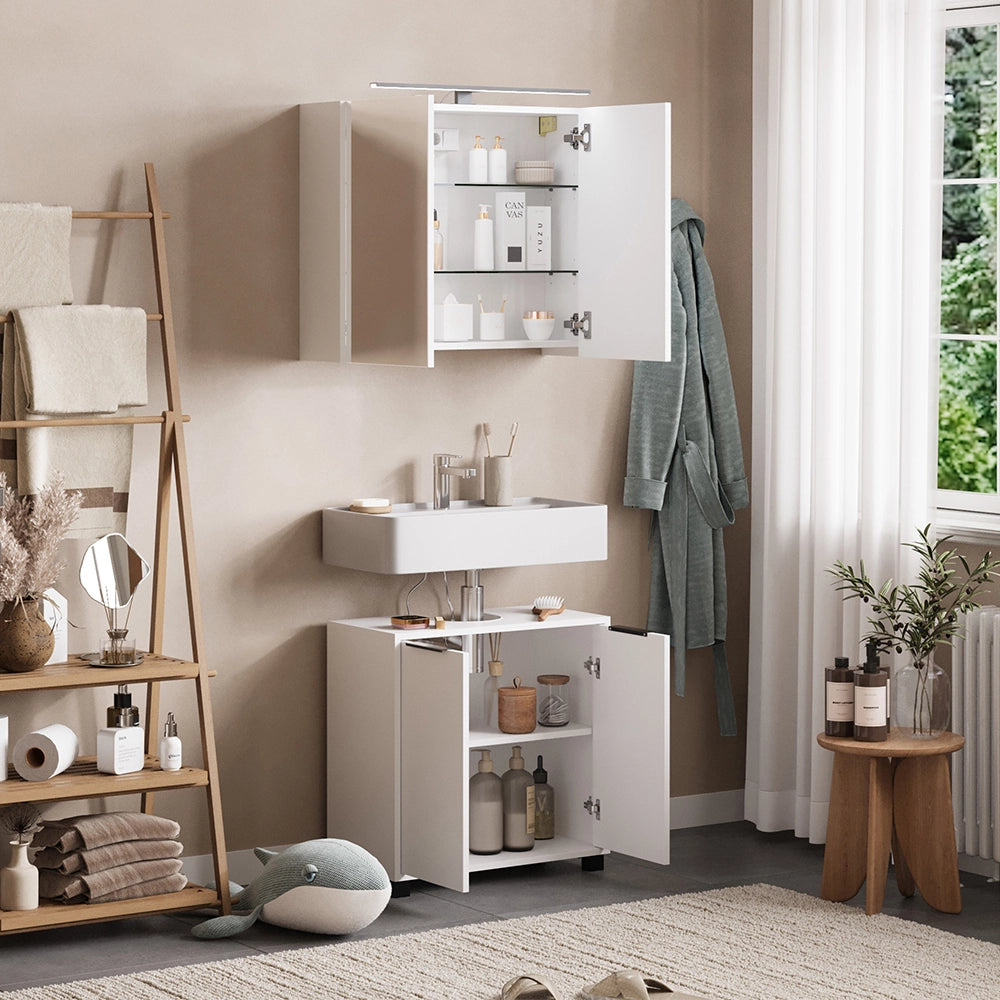 Vicco Set di mobili da bagno Bianco 2 parti