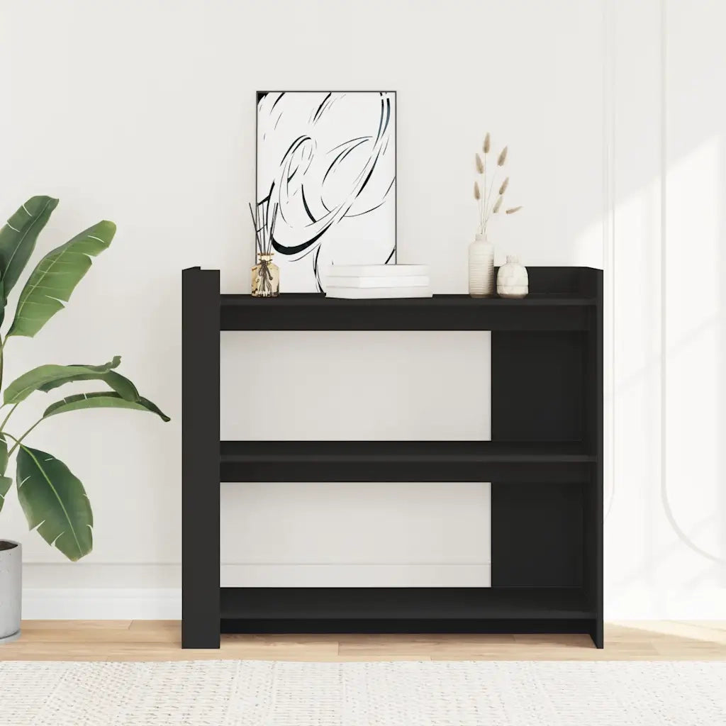 Tavolino Consolle-Tavolino da soggiorno-Tavolo Nero 100x35x90 cm in Legno Multistrato