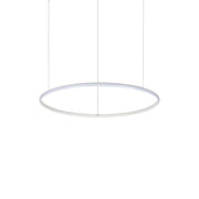 Sospensione Moderna Hulahoop Alluminio-Plastiche Bianco 1 Luce 31W 3000K D61Cm