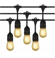 Catena portalampade led per esterno giardino E27 da 5 mt con 15 Attacchi