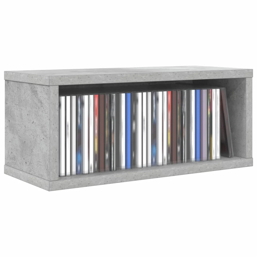 Rack per Stoccaggio CD 2 pz Grigio Cemento 40 x 17 x 17 cm 8012716