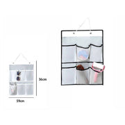 Trade Shop - Porta Oggetti Organizer Appendere Parete 6 Tasche In Tessuto Bagno Camera 69591 -
