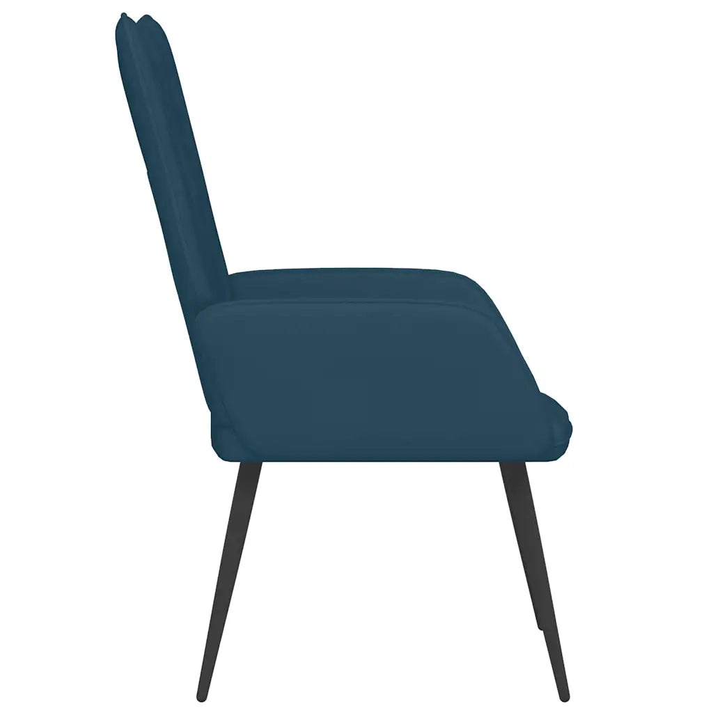 Sedia Relax Blu in Velluto 327687