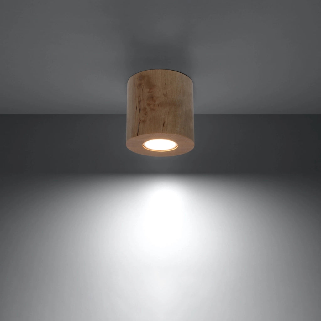 Faretto soffitto Rondeo legno chiaro GU10 Pure Lume
