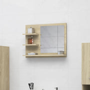 Specchio da Bagno Rovere Sonoma 60x10,5x45 cm Legno Multistrato 805009