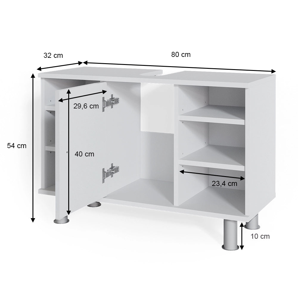 Vicco Mobile sottolavabo per bagno Bianco 80 x 54 cm