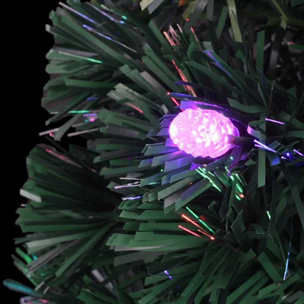 Albero di Natale Preilluminato con Supporto e LED 120 cm Fibra Ottica 284300