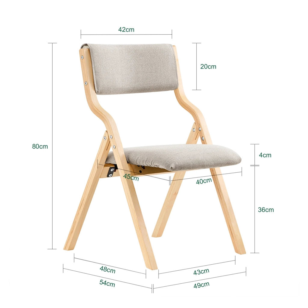 Sedia pieghevole Stil Sedia Sedia da scrivania in betulla Grigio FST40-HG