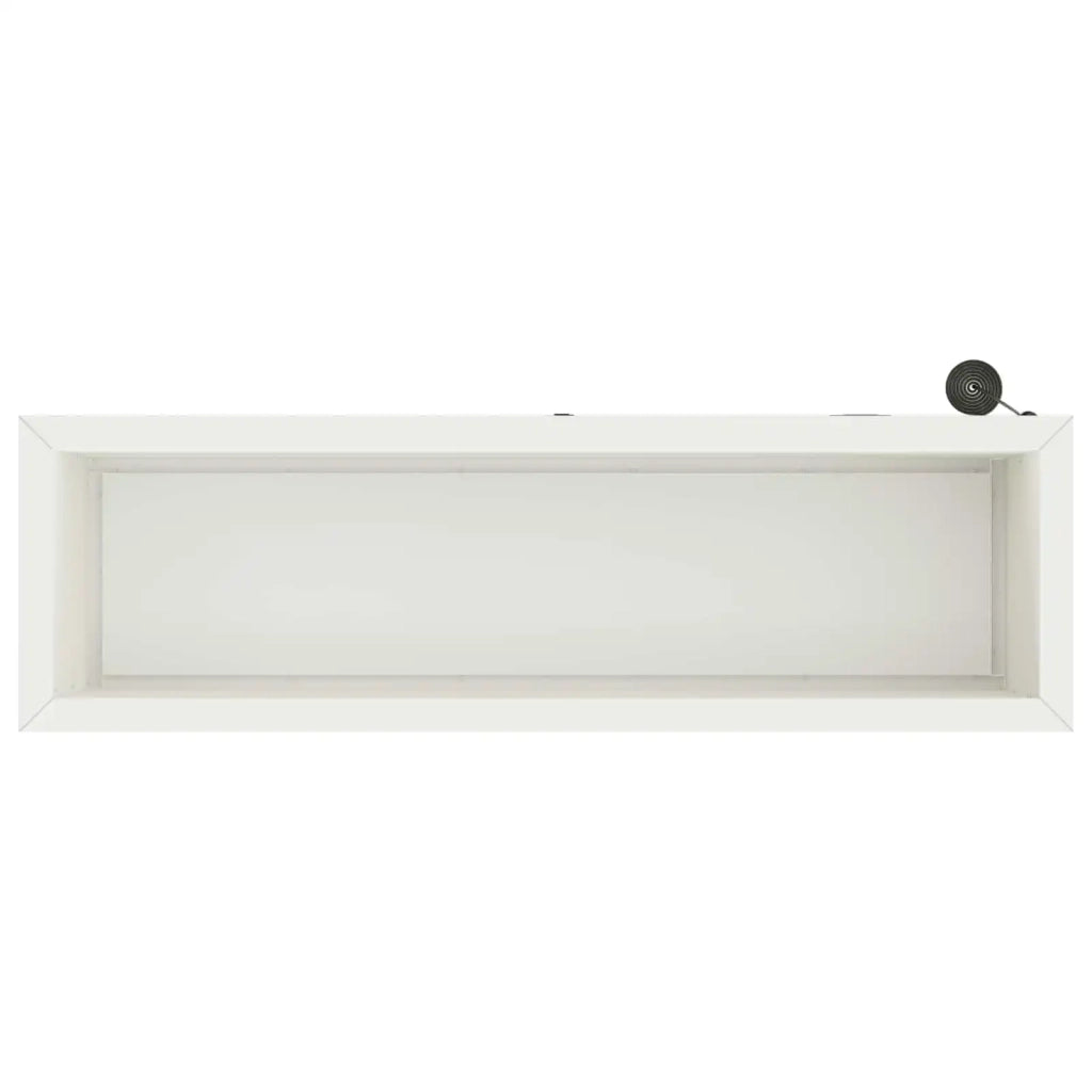Fioriera da giardino con LED 2 pz Bianco 30 x 100 x 30 cm 8008115