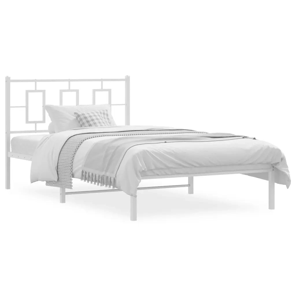 Giroletto con Testiera Metallo Bianco 107x203 cmcod mxl 87867