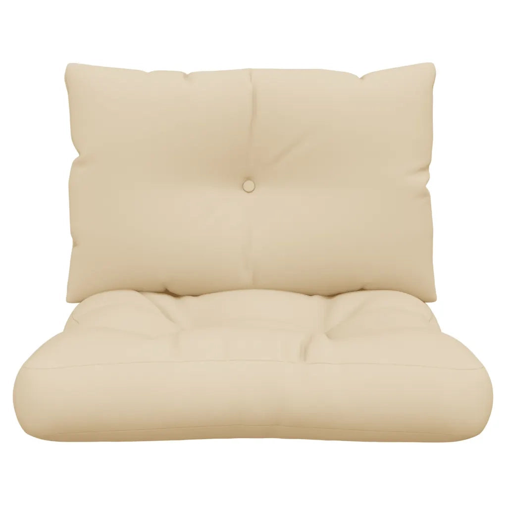 Cuscini per Pallet 2 pz Beige in Tessuto