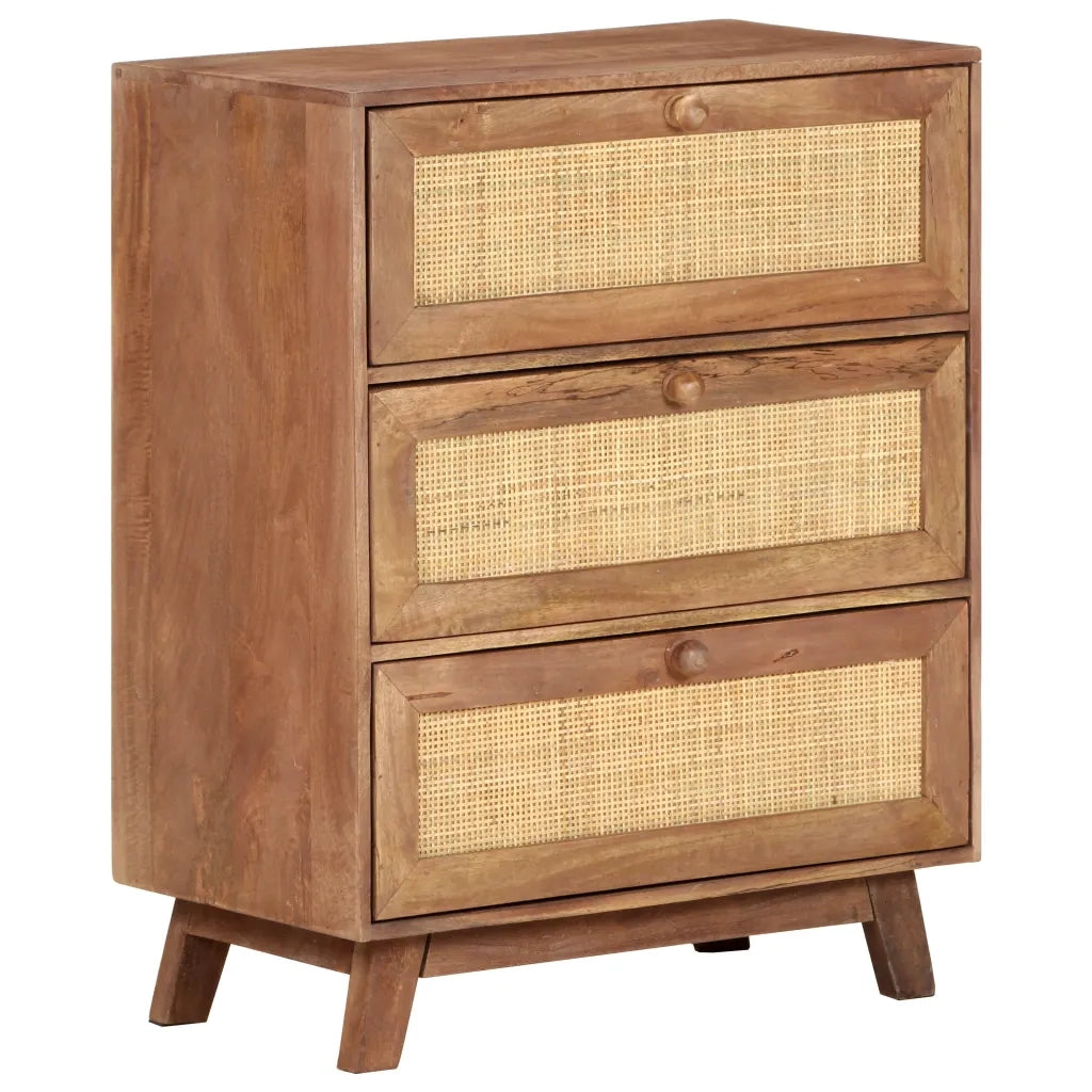 Credenza | Madia | Buffet da pranzo | Armadio da pranzo 61x35x76 cm in Legno Massello di Mango