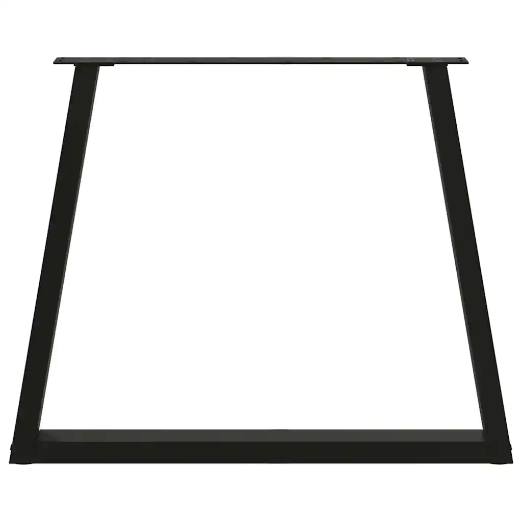 Gambe per tavolo da pranzo a forma di V 3 pz nere 70x(72-73,3) cm in acciaio 4012584