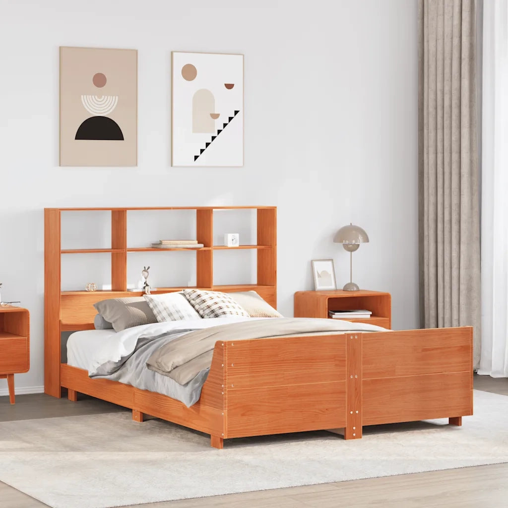 Giroletto senza Materasso Marrone Cera 120x200 cm Legno di Pino 3323694