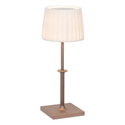 Lampada da Tavolo Ricaricabile Poldina Classic Zafferano Led Touch Dimmer - Design Elegante Senza Fili Bronzo