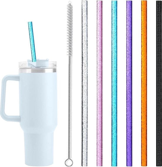 Set di manici di legno termoresistente per biberon da viaggio - 6 pezzi - 305 cm - 6 colori - con spazzola per pulizia