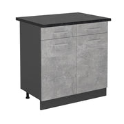 Mobiletto base per cucina R-Line Calcestruzzo/Antracite 80 cm, PL Antracite Vicco