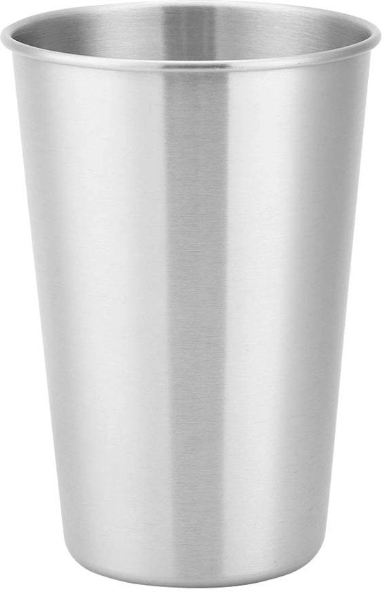 Tazza da Caffè Portatile Metallica - 500ml - Adatta per Bambini e Adulti - Ideale per Camping e Picnic