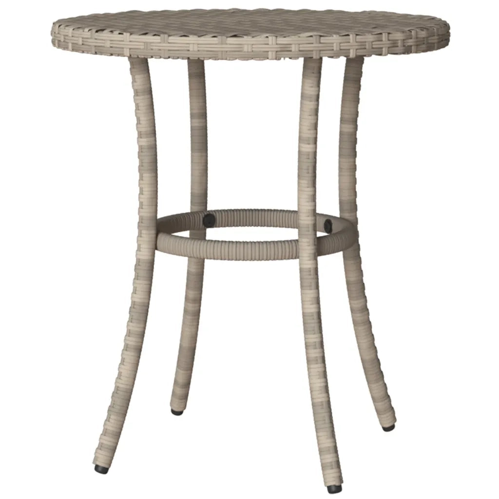 Set da Bistr¨° 3 pz | Set Salotto da Giardino con Cuscini Grigio Chiaro in Polyrattan