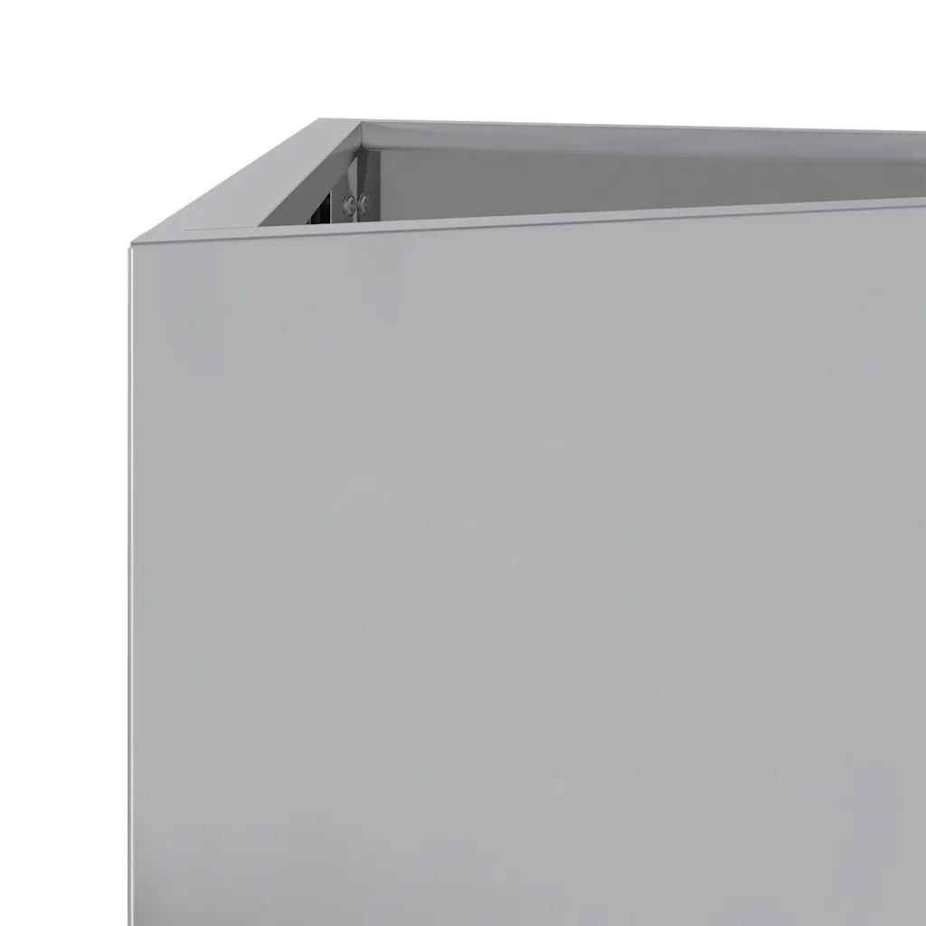 Fioriere 2 pz Triangolari 40x34,5x75 cm in Acciaio Zincato 851168