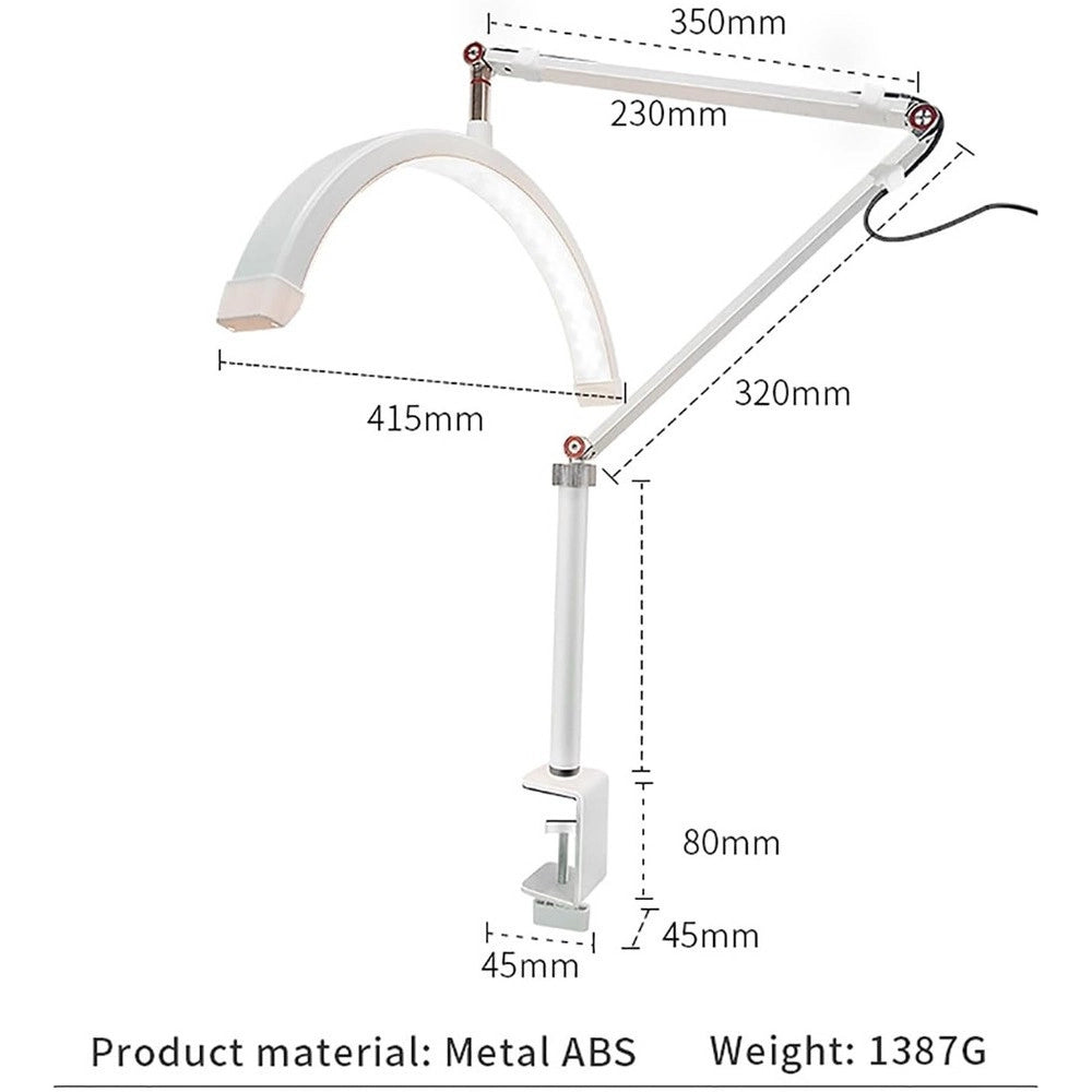 Trade Shop - Lampada A Led Per Extension Ciglia Da 16" Con Supporto Telefono Unghie Tatuaggi -