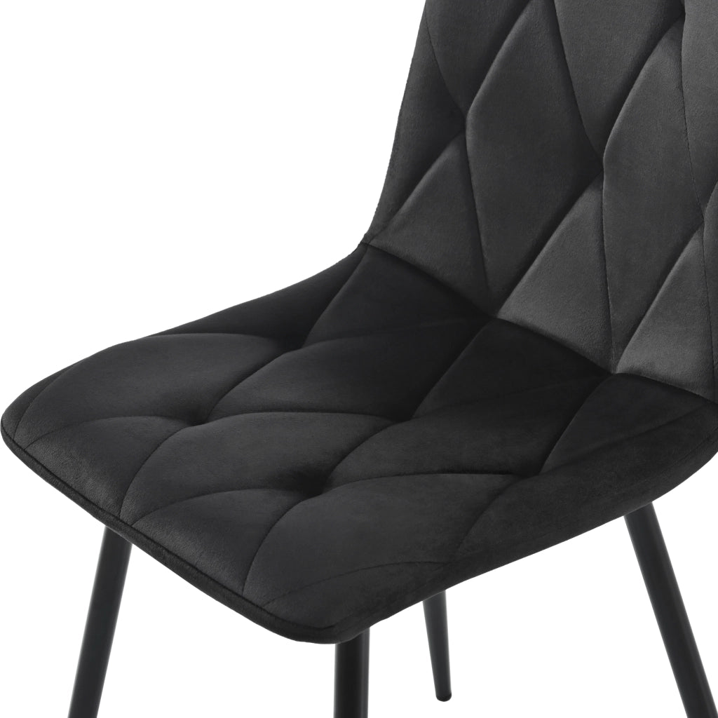Tavolo da pranzo per 4 persone con 4 sedie, piano tondo in MDF effetto marmo, gambe in metallo dorato, nero e verde