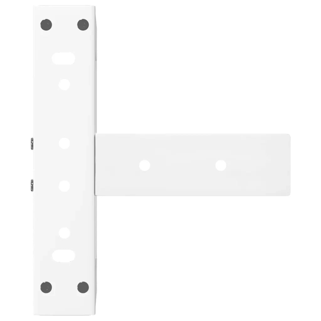 Gambe per Tavolino da Caff¨¨ a Forma di T 2 pz-Set di 2 Gamba per Tavolo Bianche 30x25x(30-31) cm Acciaio