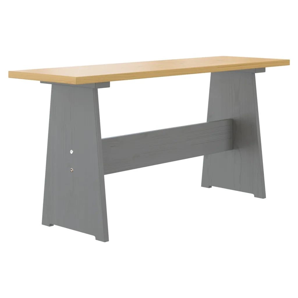 Set da Pranzo 3 pz Marrone Miele e Grigio in Legno di Pino cod mxl 12860