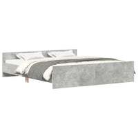 Giroletto con Testiera e Pediera Grigio Cemento 180x200 cm 3203771
