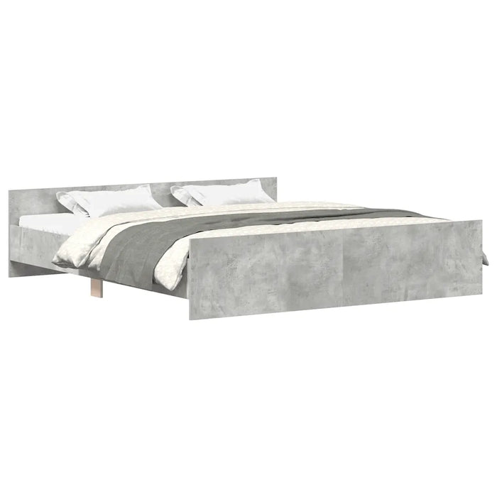 Giroletto con Testiera e Pediera Grigio Cemento 180x200 cm 3203771