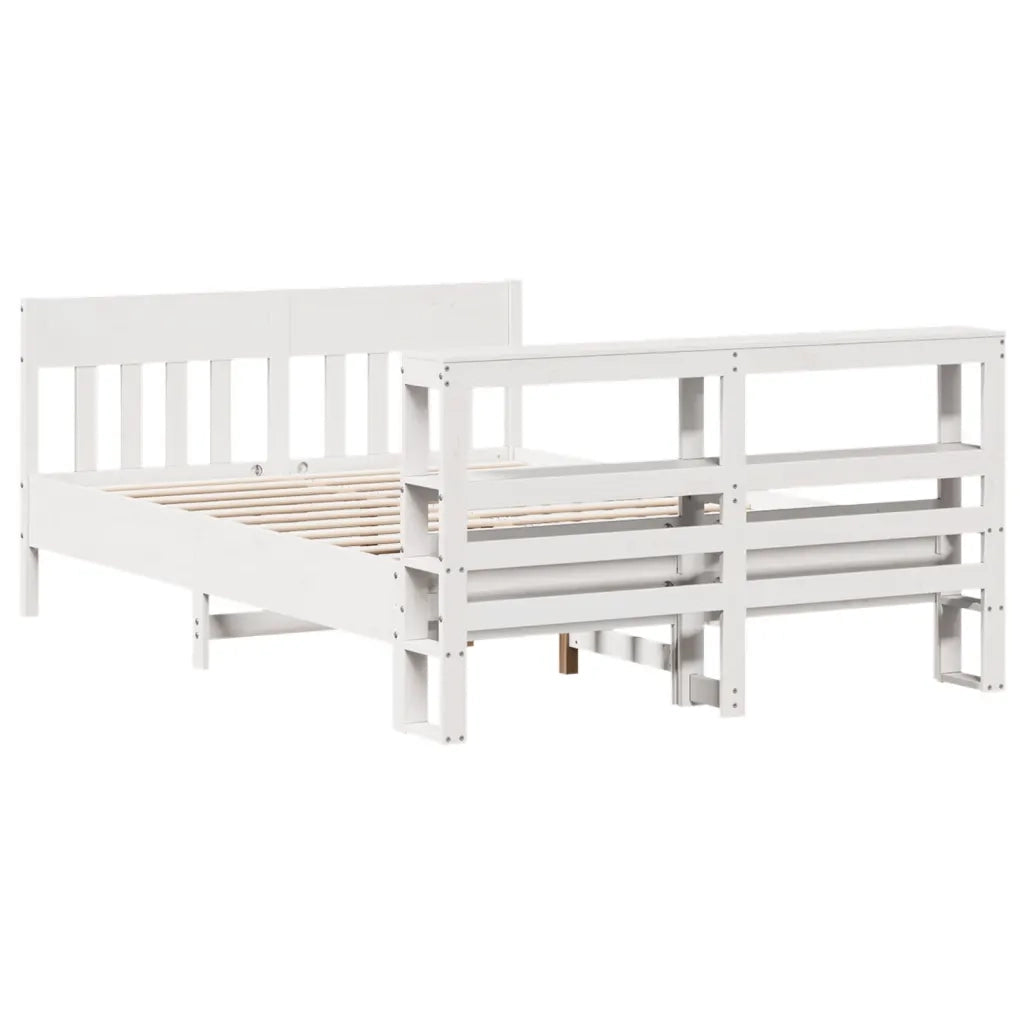 vidaXL Letto senza Materasso Bianco 140x200 cm Legno Massello di Pino