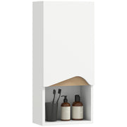 Armadietto Bagno Sospeso con Anta Soft-Close ¨C Zephmum ¨C Bianco 30x17x67 cm