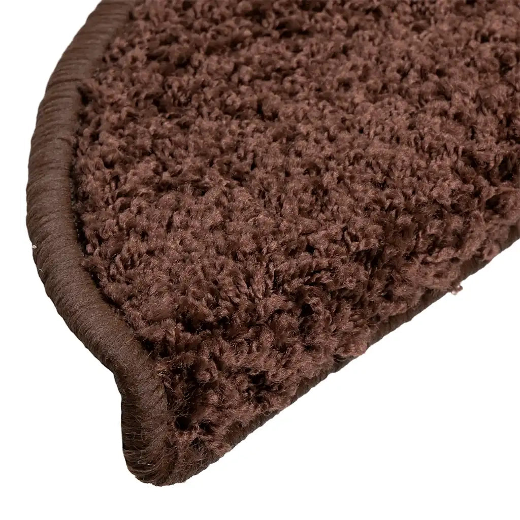 Tappetini per scale 30 pz 56x17x3 cm Marrone Semicircolari 3365802